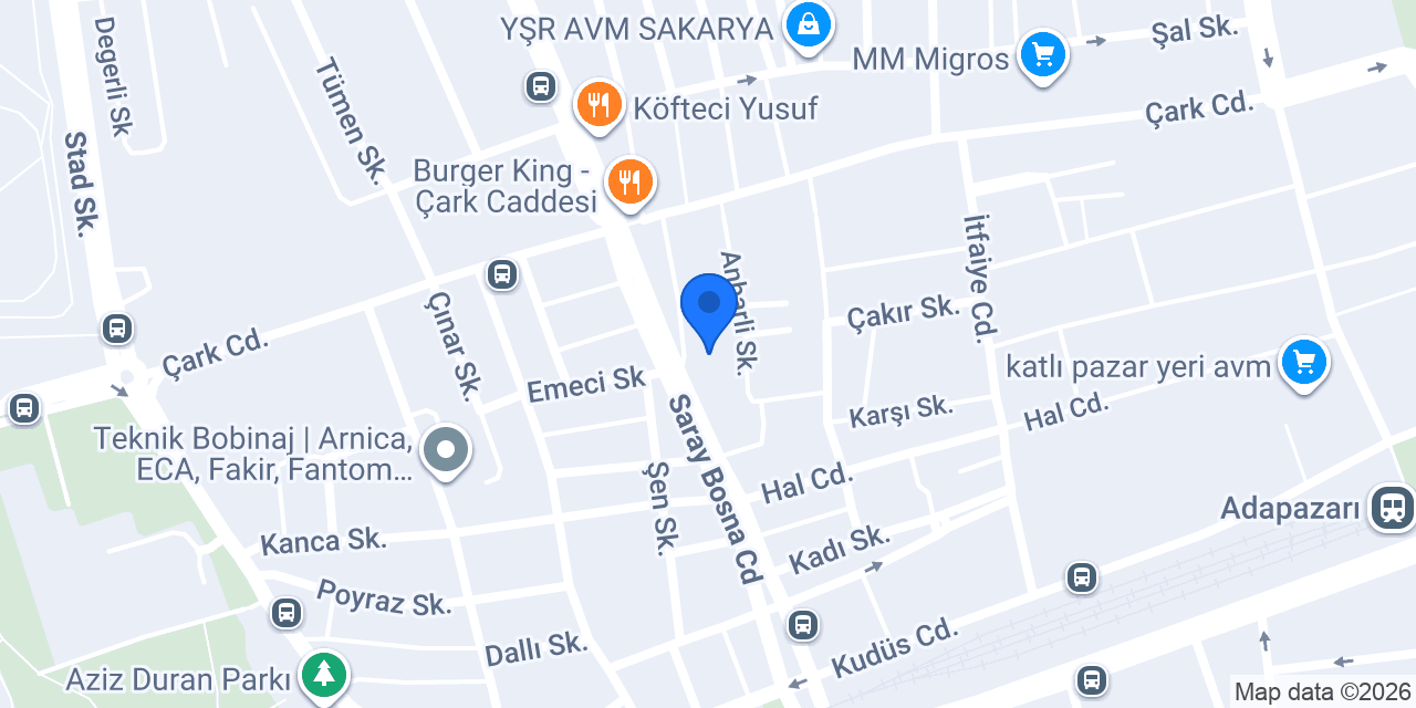 Halkbank Bosna Caddesi Şubesi konumu