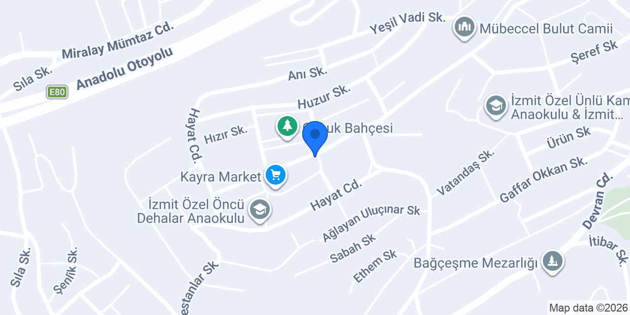 Mrt Gayrimenkul İzmit konumu