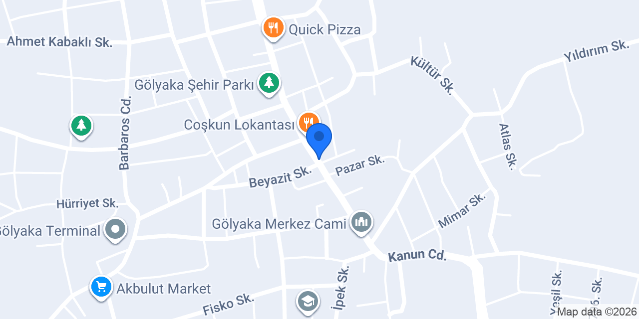 Gölyaka Veteriner Kliniği konumu