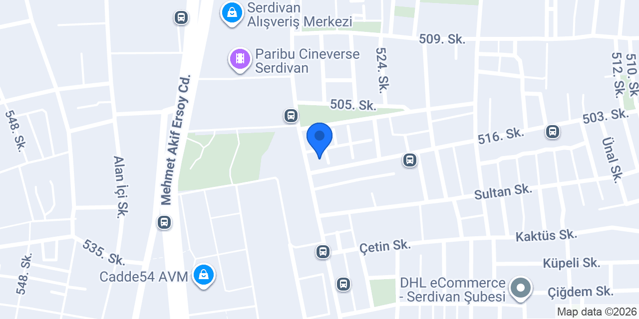 Sakarya YAPA Anaokulu konumu