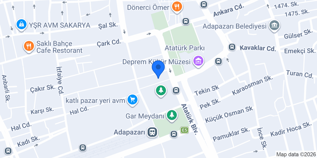 Sakarya Noter Odası konumu
