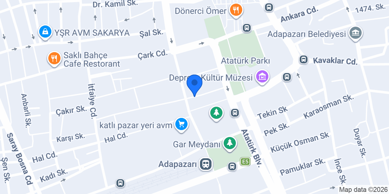 SAKARYA DEDEKTÖR MERKEZİ konumu