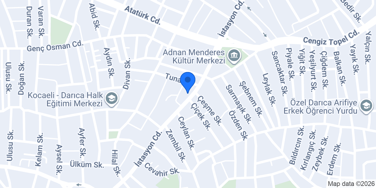 DARICA ŞUBE konumu