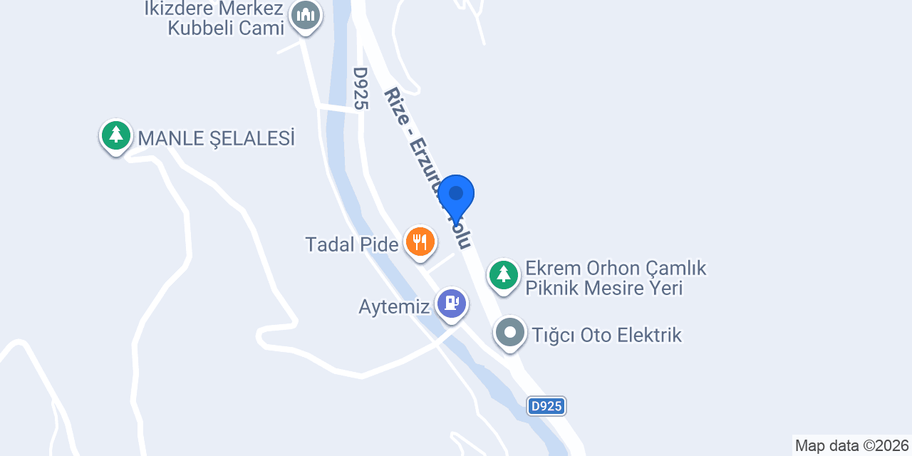 İkizdere Öğretmenevi konumu