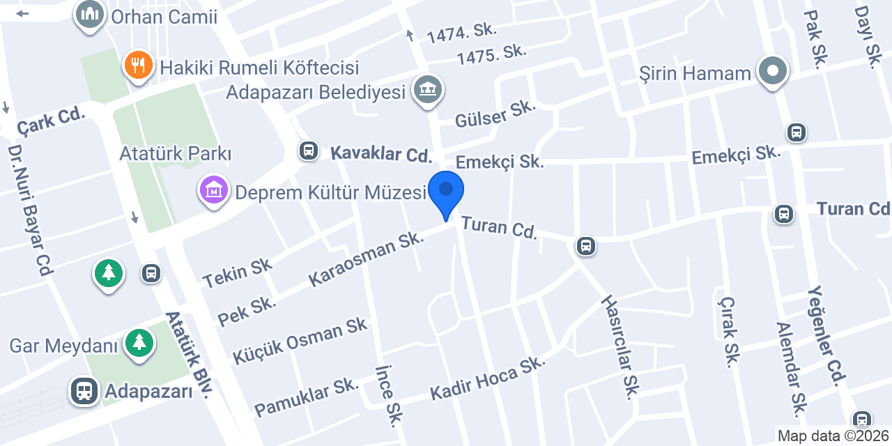 Beyaz Işık Pastanesi Hasırcılar Şubesi konumu