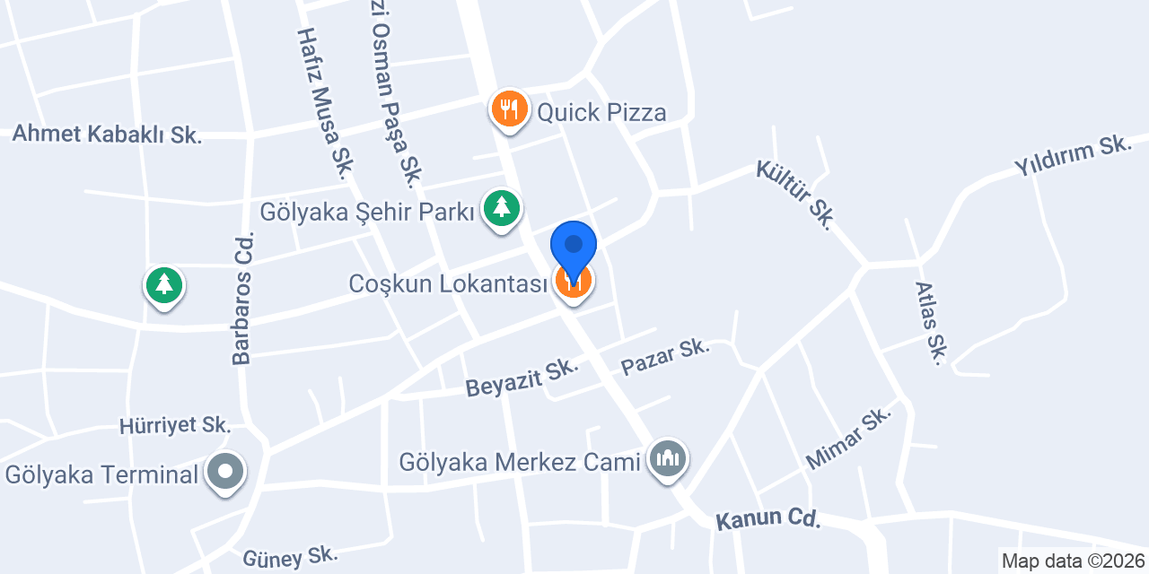 982 Sayılı Gölyaka Tarım Kredi Kooperatifi konumu