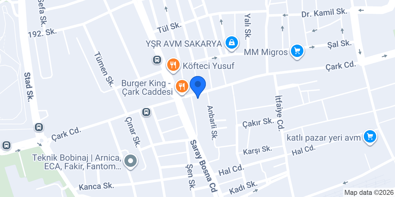 Packet Burger Çark Caddesi konumu