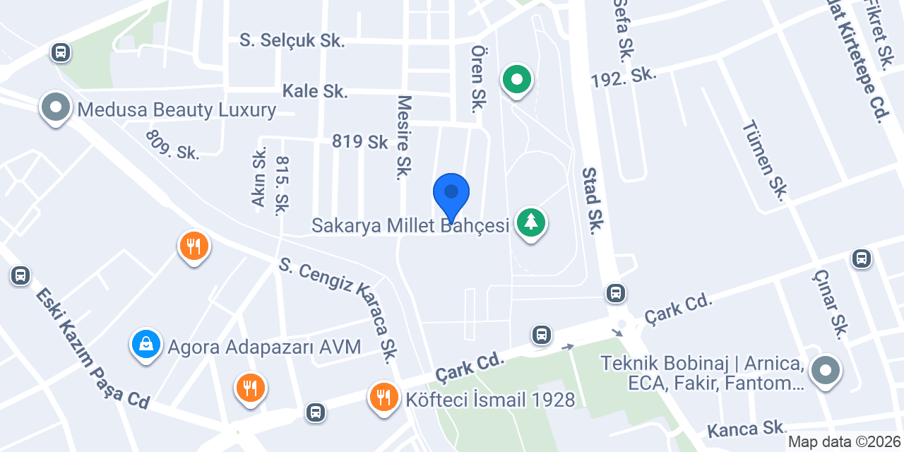 Damak Dondurma konumu