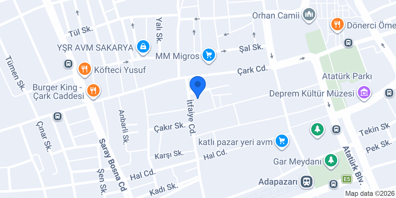 Arya Deluxe Sakarya Masaj Salonu & SPA Merkezi konumu