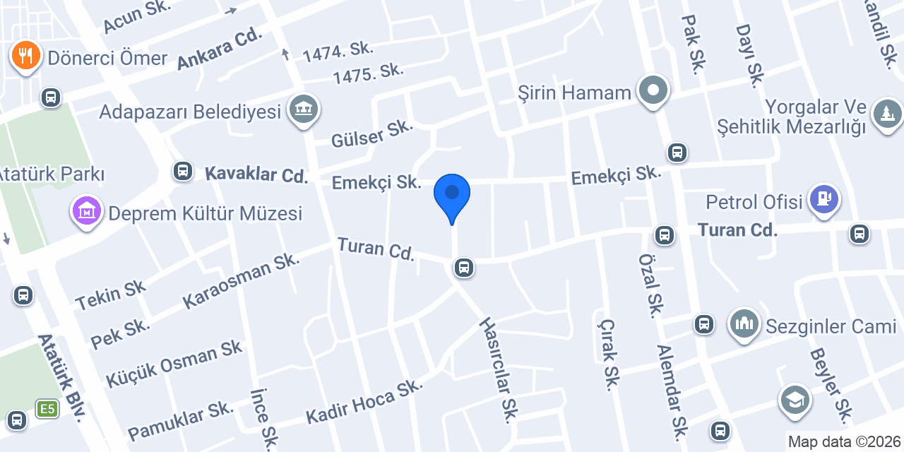 Sakarya tesisat konumu