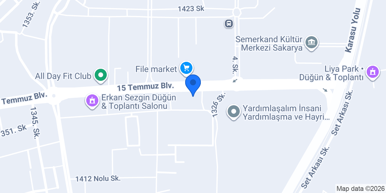 Yeni Bahçeşehir Koleji Sakarya konumu