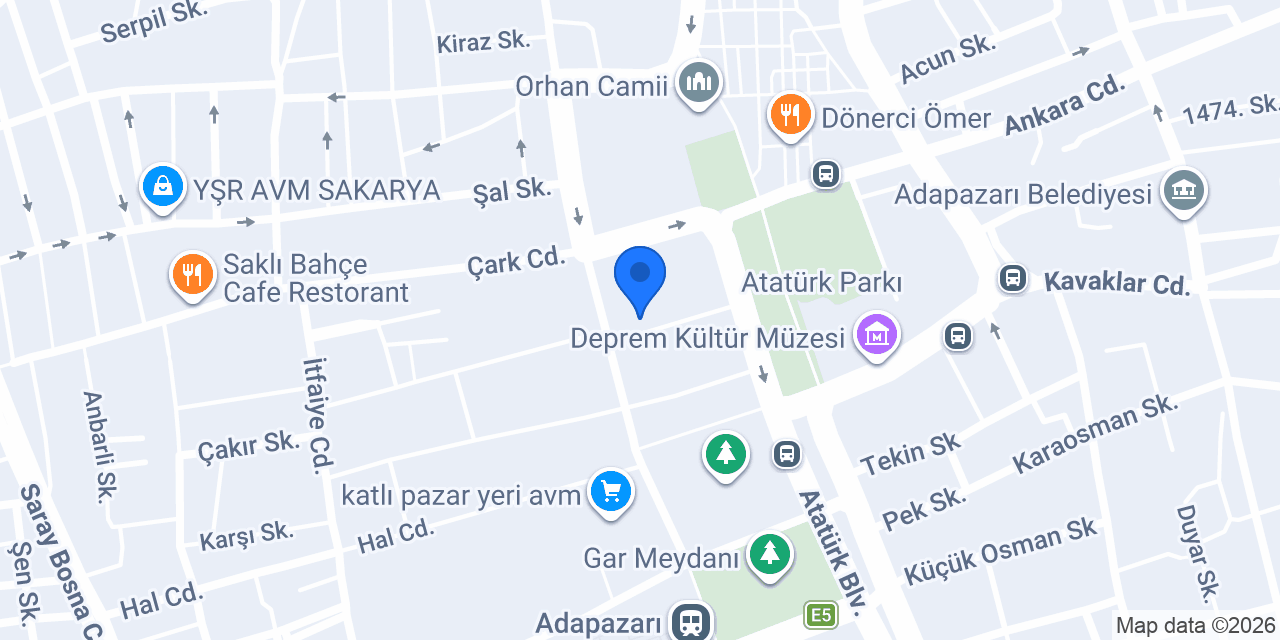 Sakaryada Terzi Cevatbey konumu