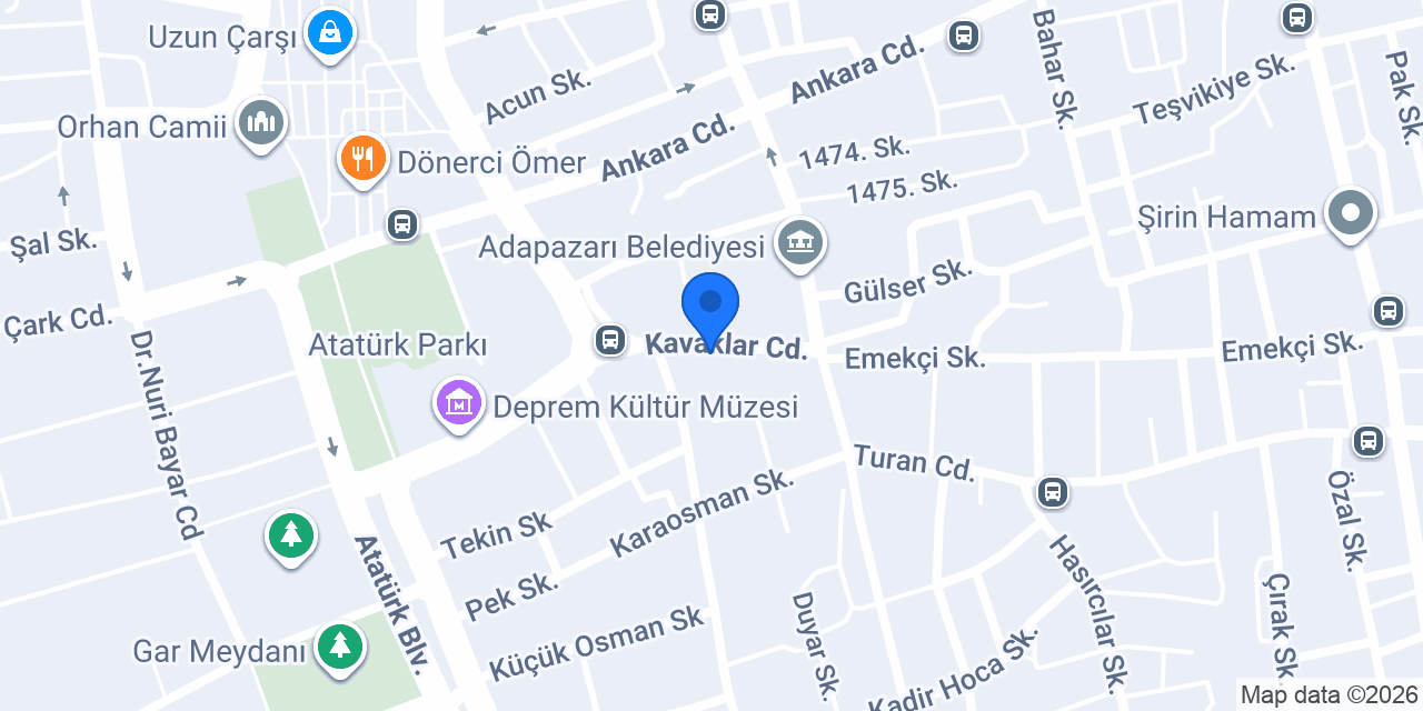 Sakarya Spot Tahtakale konumu