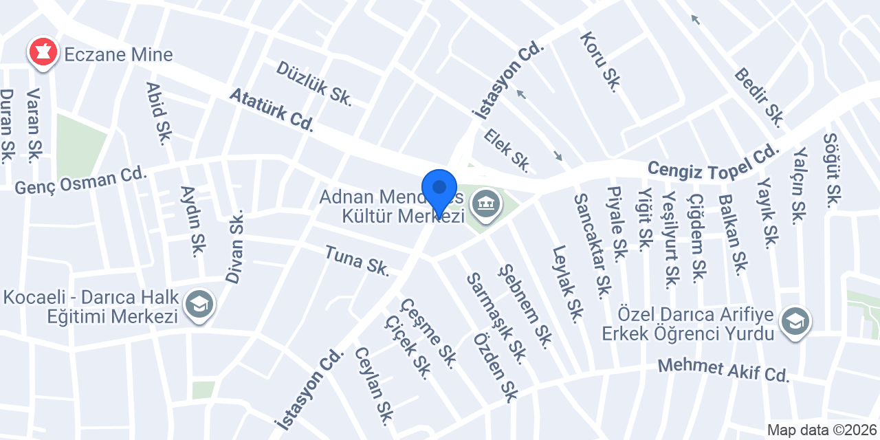 VİZYON OPTİK DARICA konumu