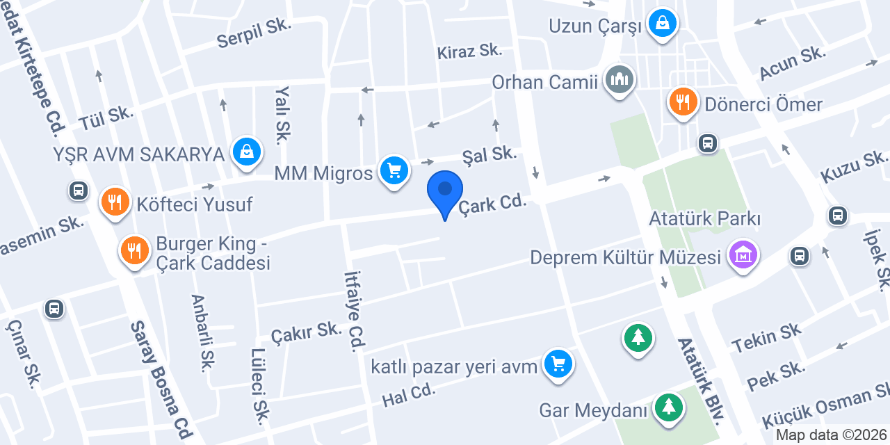 Şahin Sürücü Kursu konumu