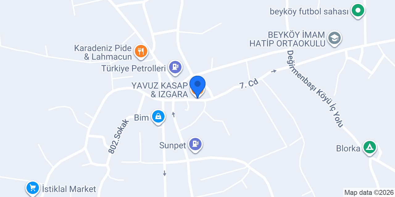 YAVUZ KASAP & IZGARA konumu