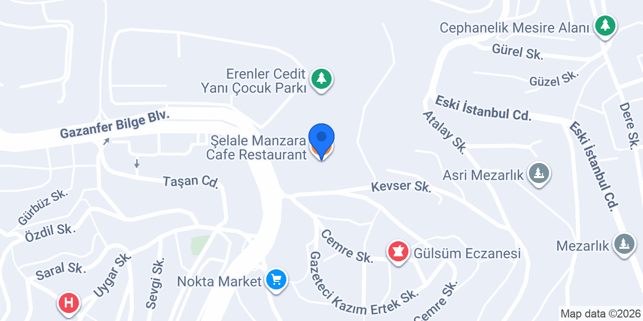 Şelale Manzara Cafe Restaurant konumu
