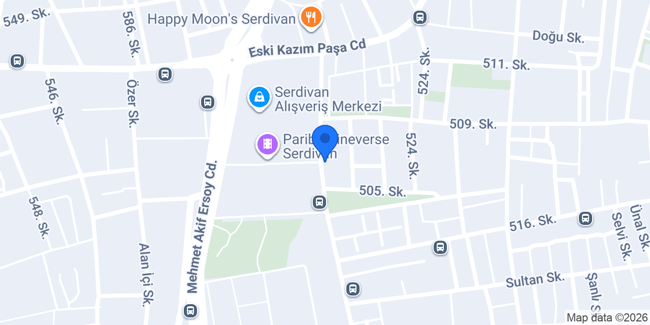 HE-QA Sakarya Mağazası konumu