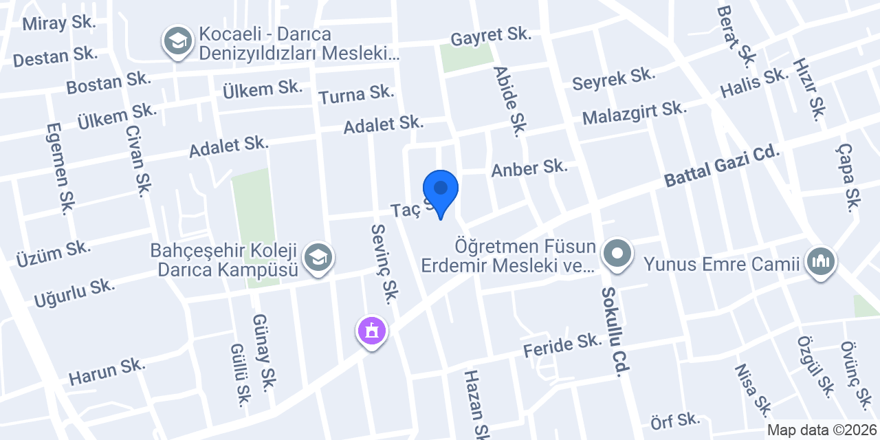 Kayalar vinç konumu
