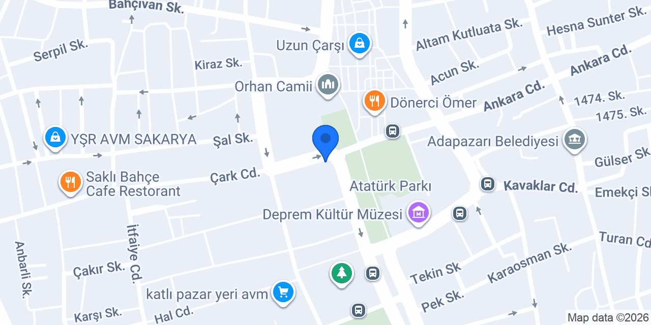 Sakarya Kitap Sarayı konumu