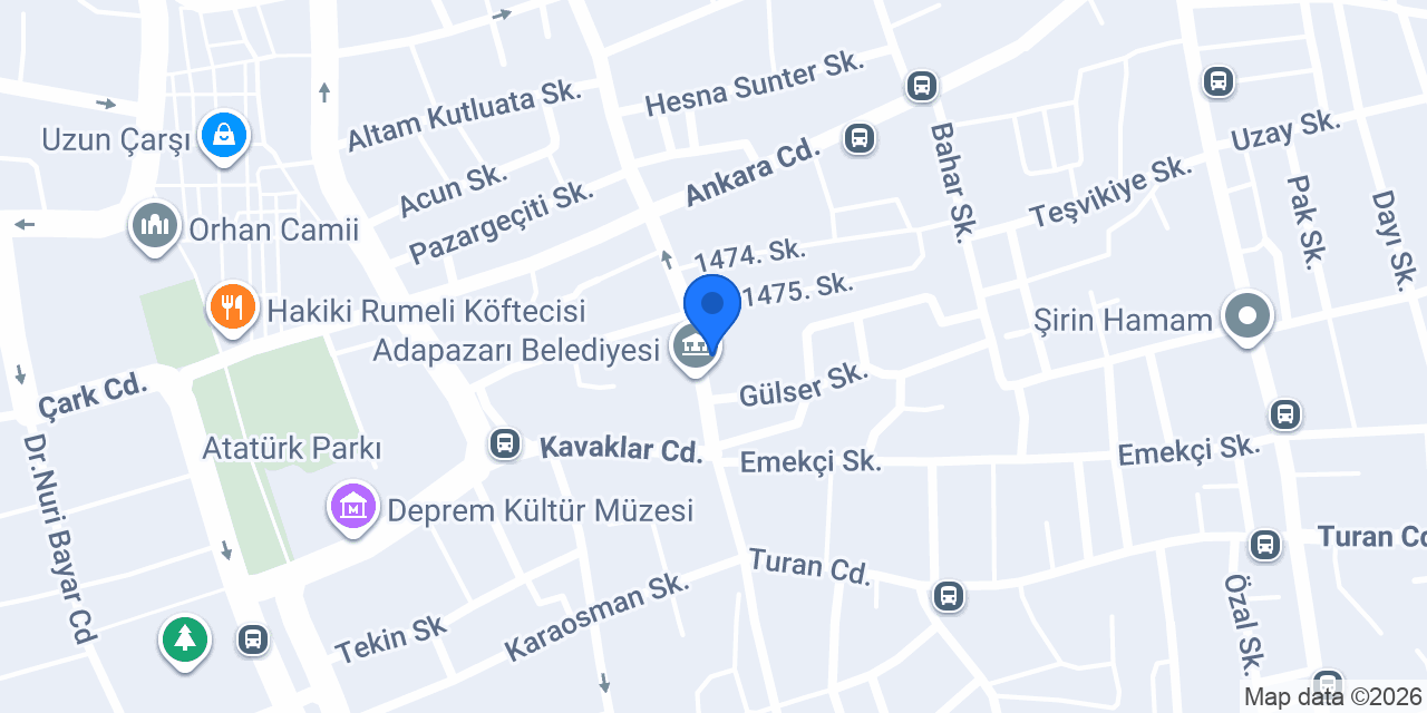 Arya Hotel Sakarya konumu