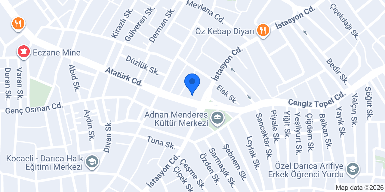 Darıca Uğur Kurs konumu