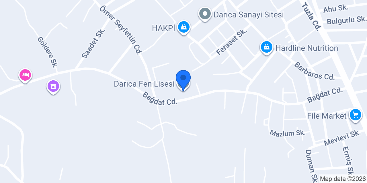 Darıca Fen Lisesi konumu