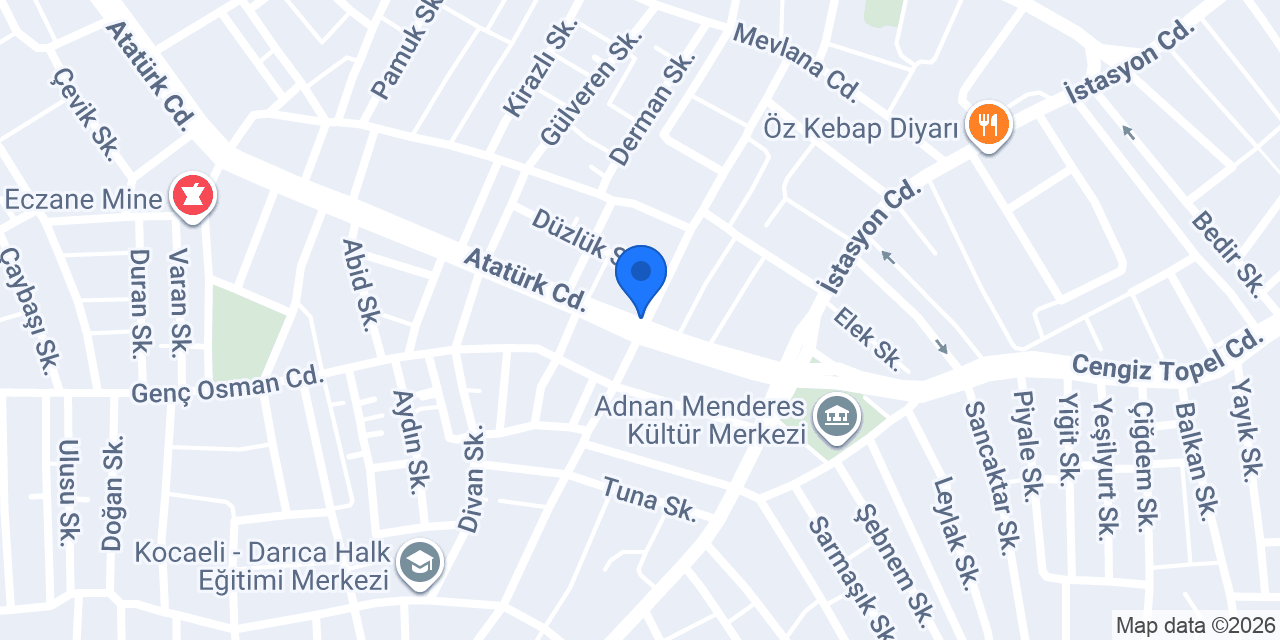 Duş express konumu