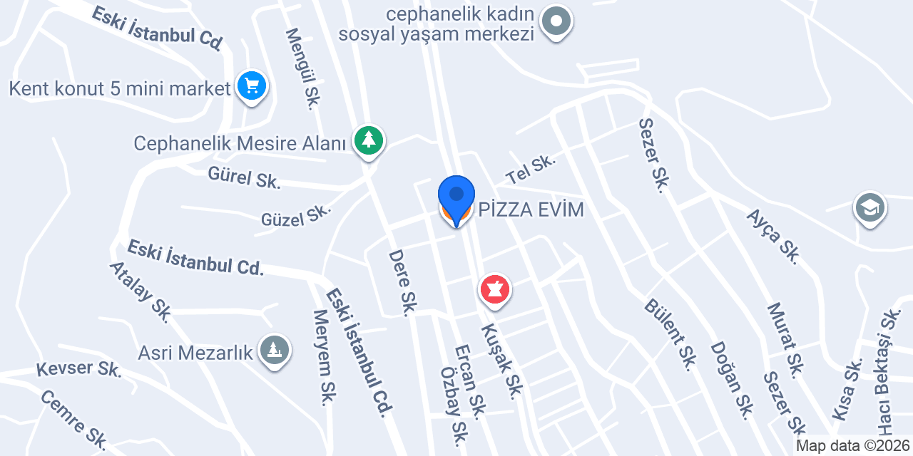 PİZZA EVİM konumu