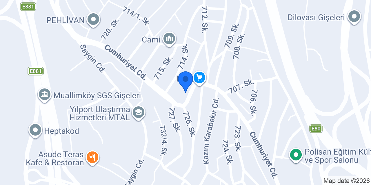 Cadde Erkek Kuaförü konumu