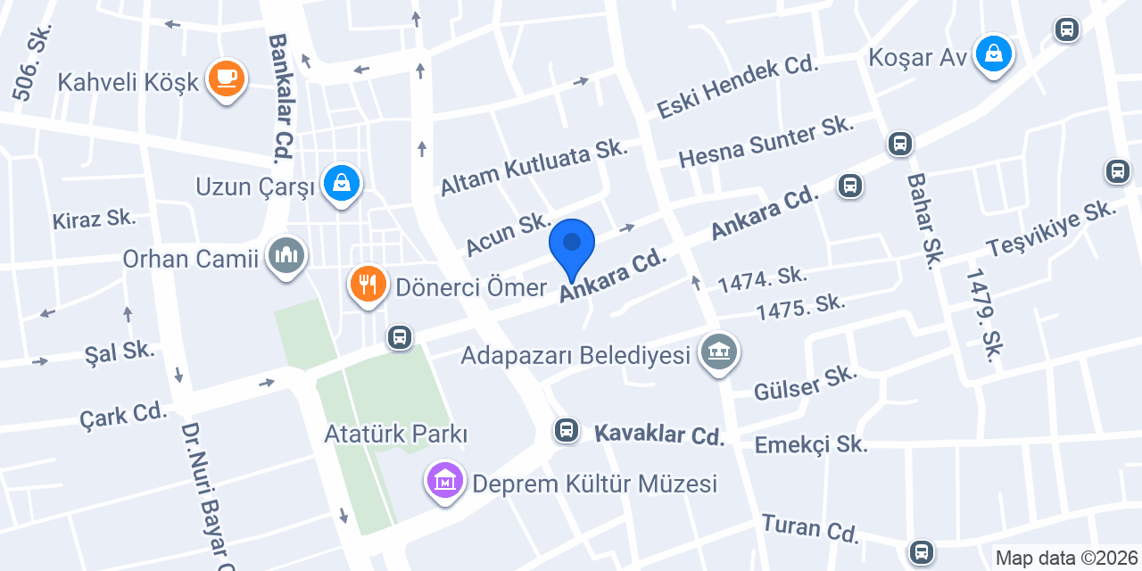 Baltürk Hotel Sakarya konumu