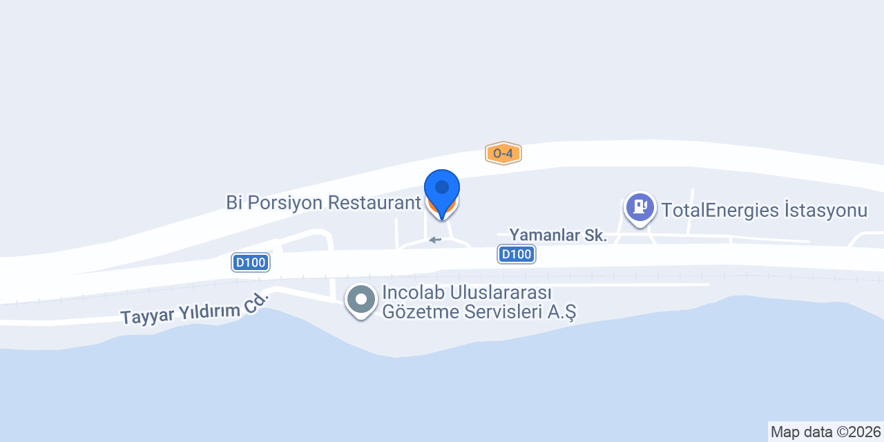 Bi Porsiyon Restaurant konumu