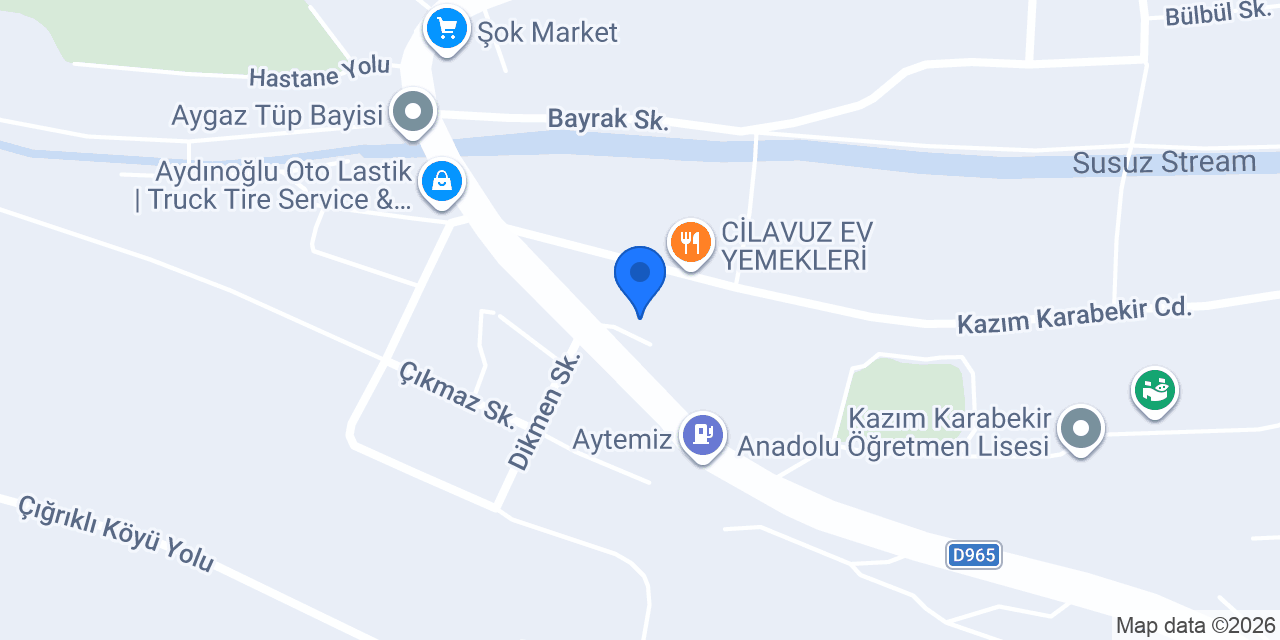 Susuz İlçe Nüfus Müdürlüğü konumu