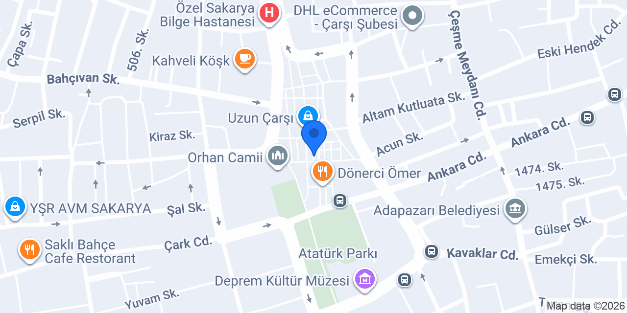 SAKARYA TEMİZLİK ŞİRKETİ konumu