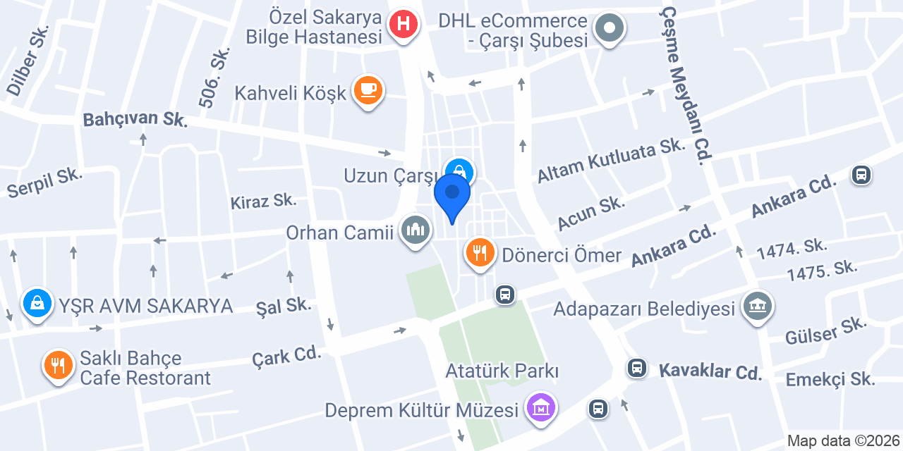 Platin Kuyumculuk konumu