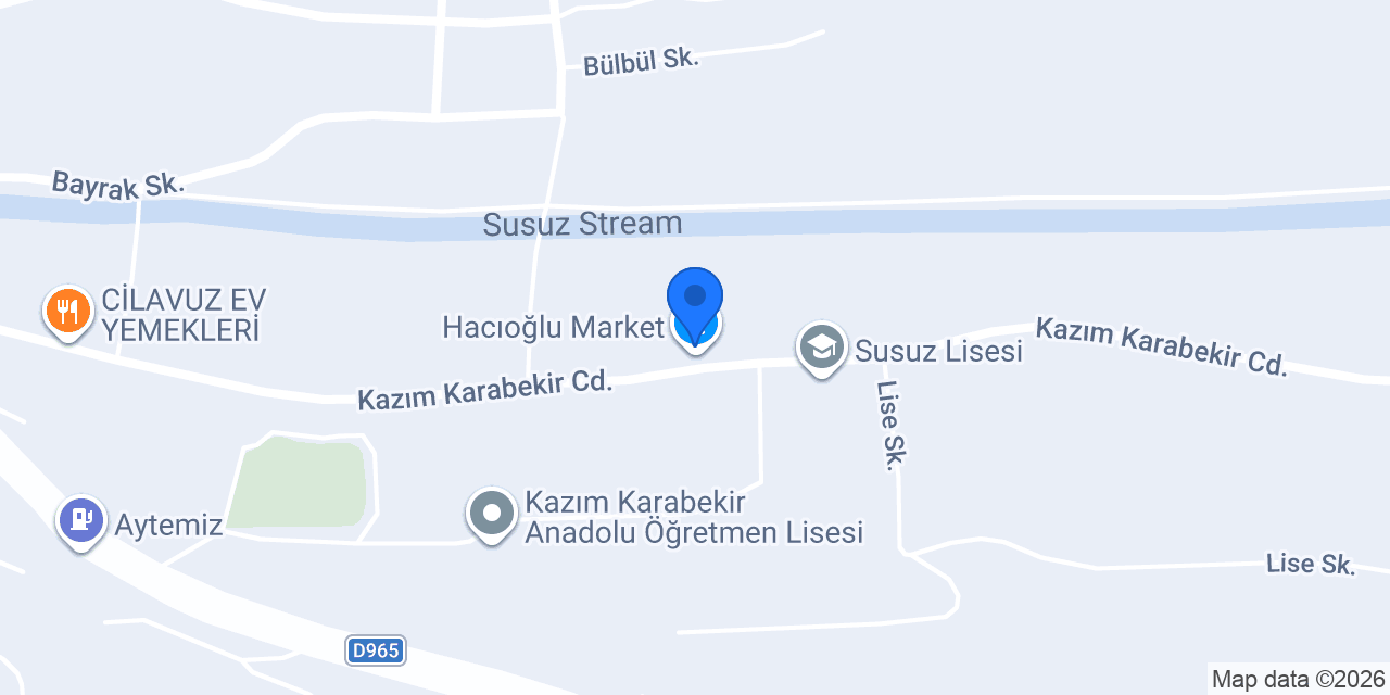 Hacıoğlu Market konumu