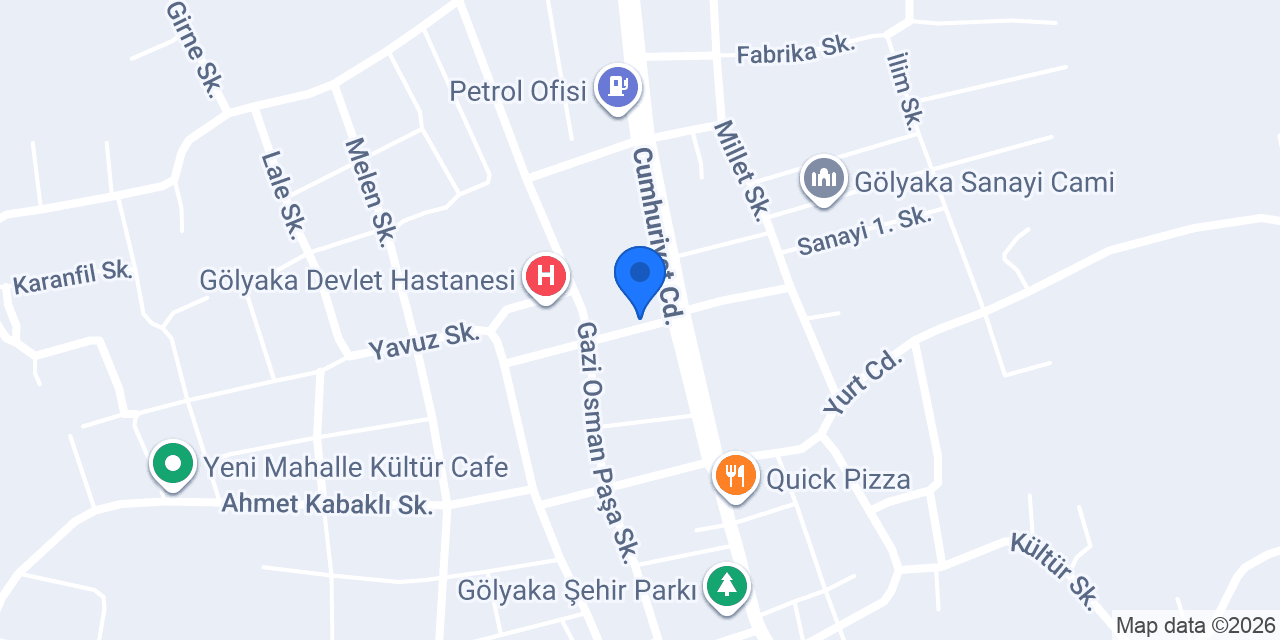 Halkbank Gölyaka Şubesi konumu