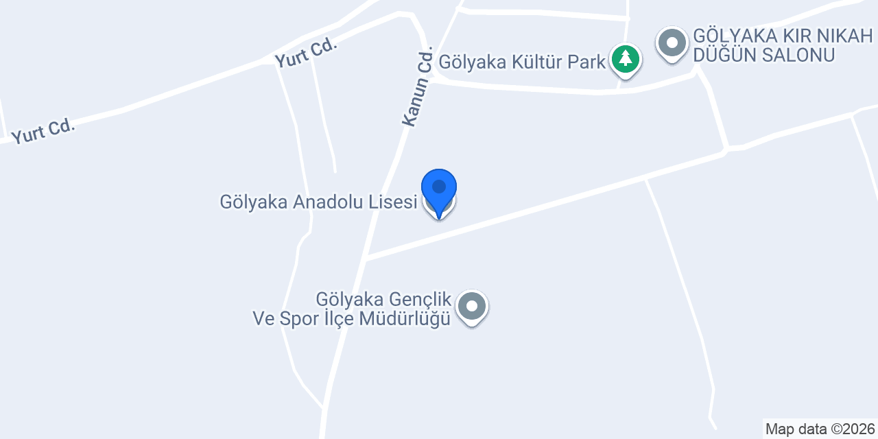 Gölyaka Anadolu Lisesi konumu