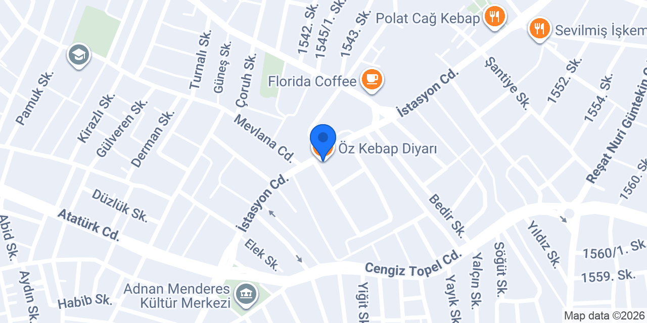 Öz Kebap Diyarı konumu