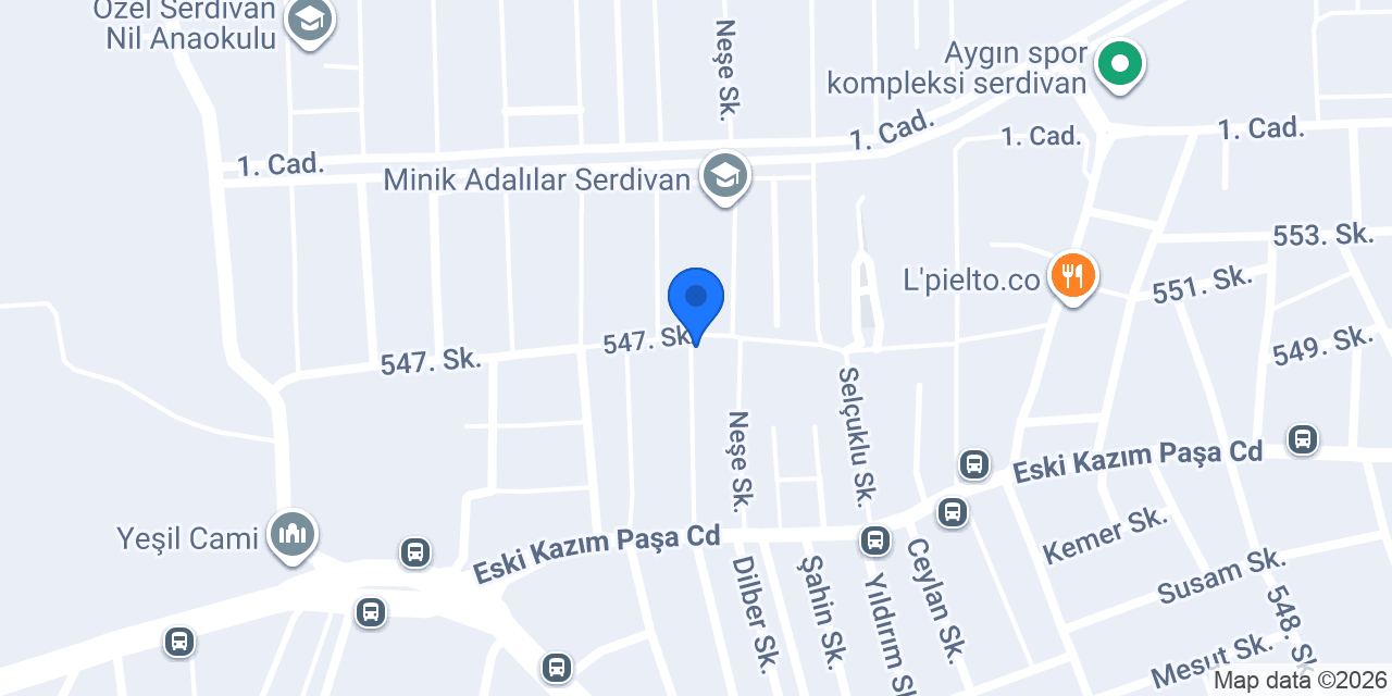 Özel Serdivan Minik Dünyalar Anaokulu konumu