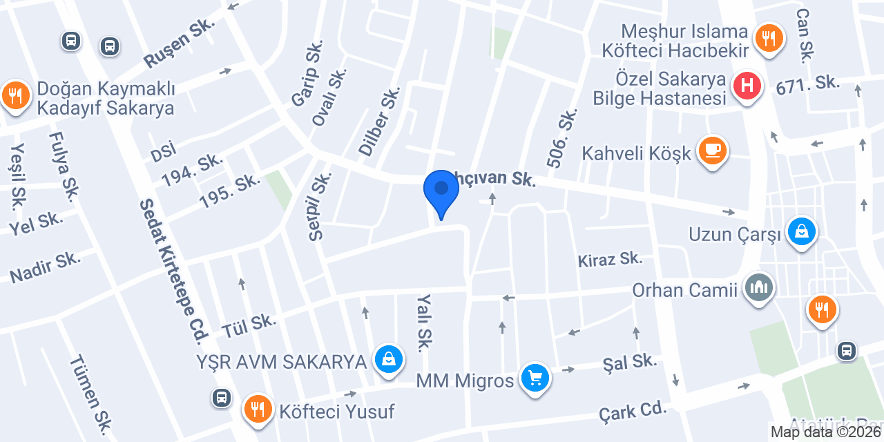Sakarya Maviboncuk Masaj Salonu konumu