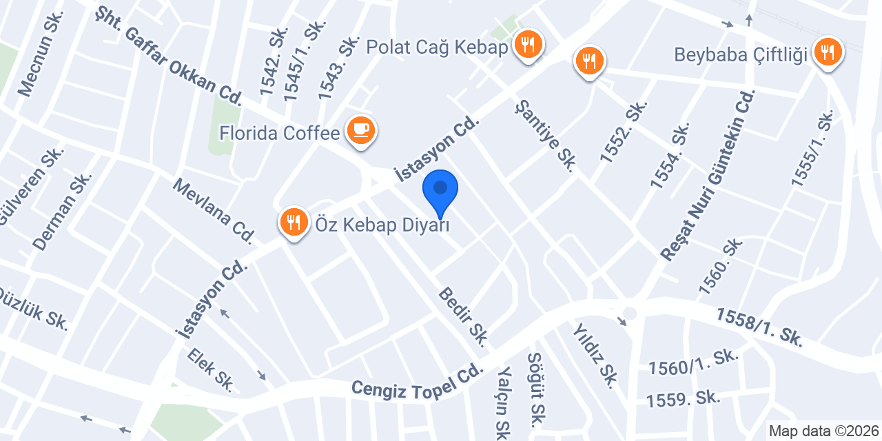 Meşhur Şahistan Usta Cağ Kebabı konumu