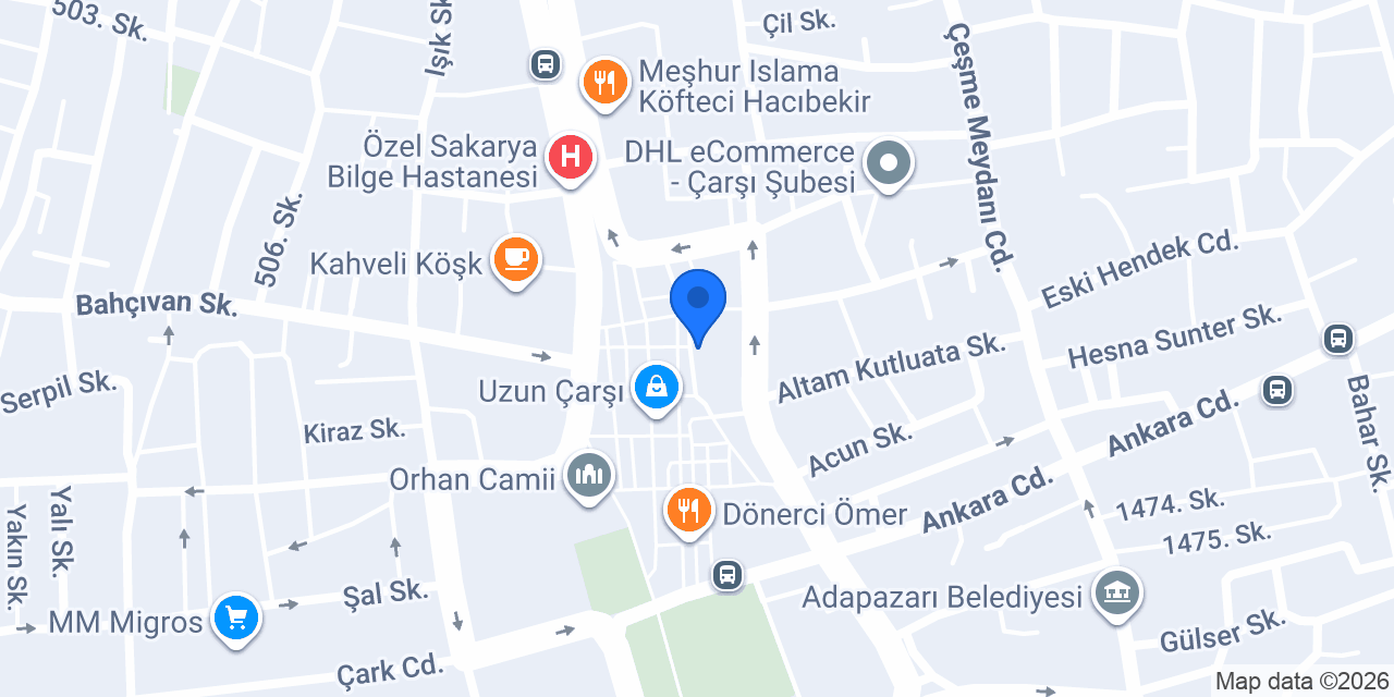 Ada Tunç Makina (Tozlu Şube) konumu