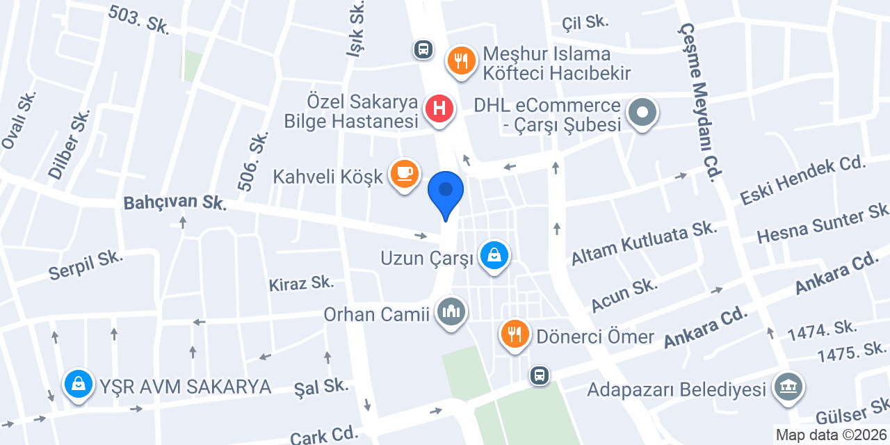 Toprak Turizm Sakarya konumu