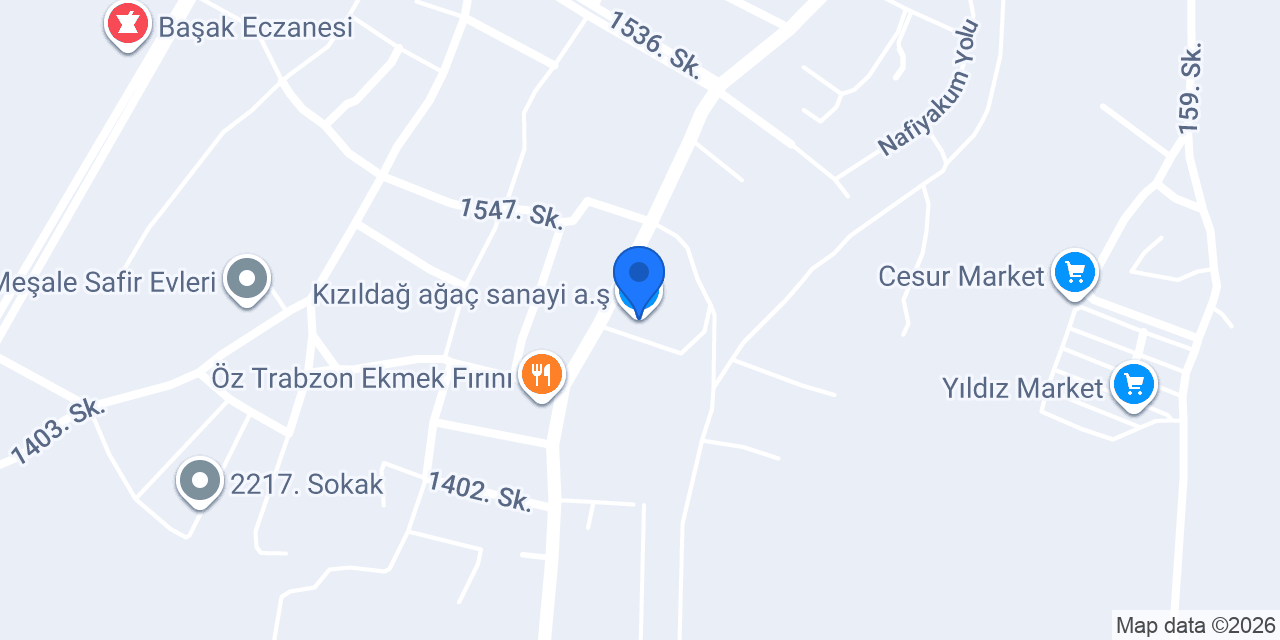 Kızıldağ ağaç sanayi a.ş konumu