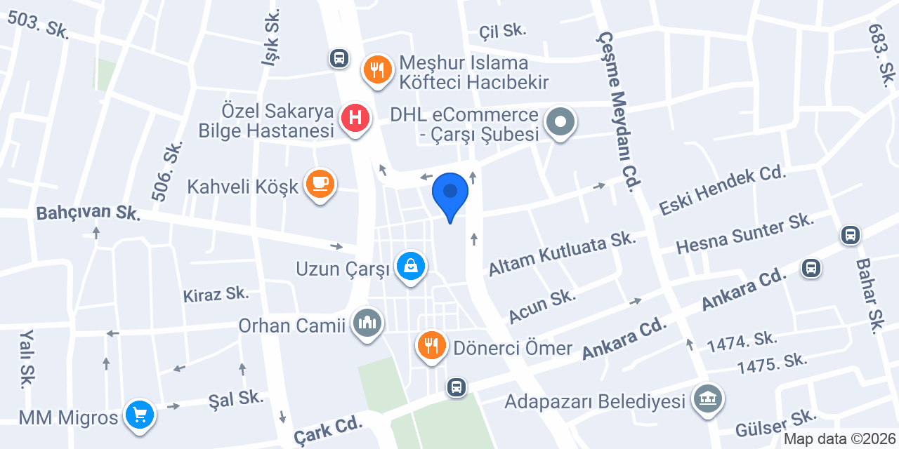 İkram Ekrem Turizm Sakarya Şubesi konumu