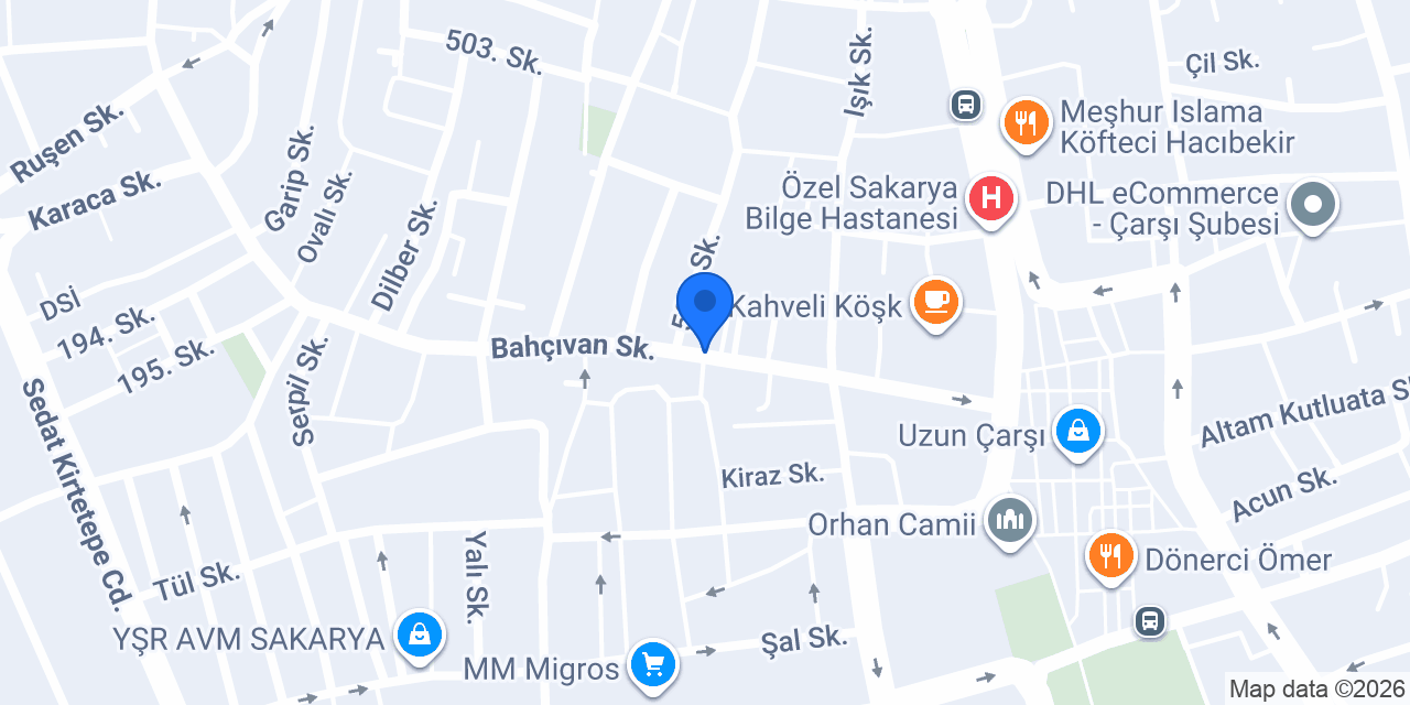 Meleğim Aperatif konumu