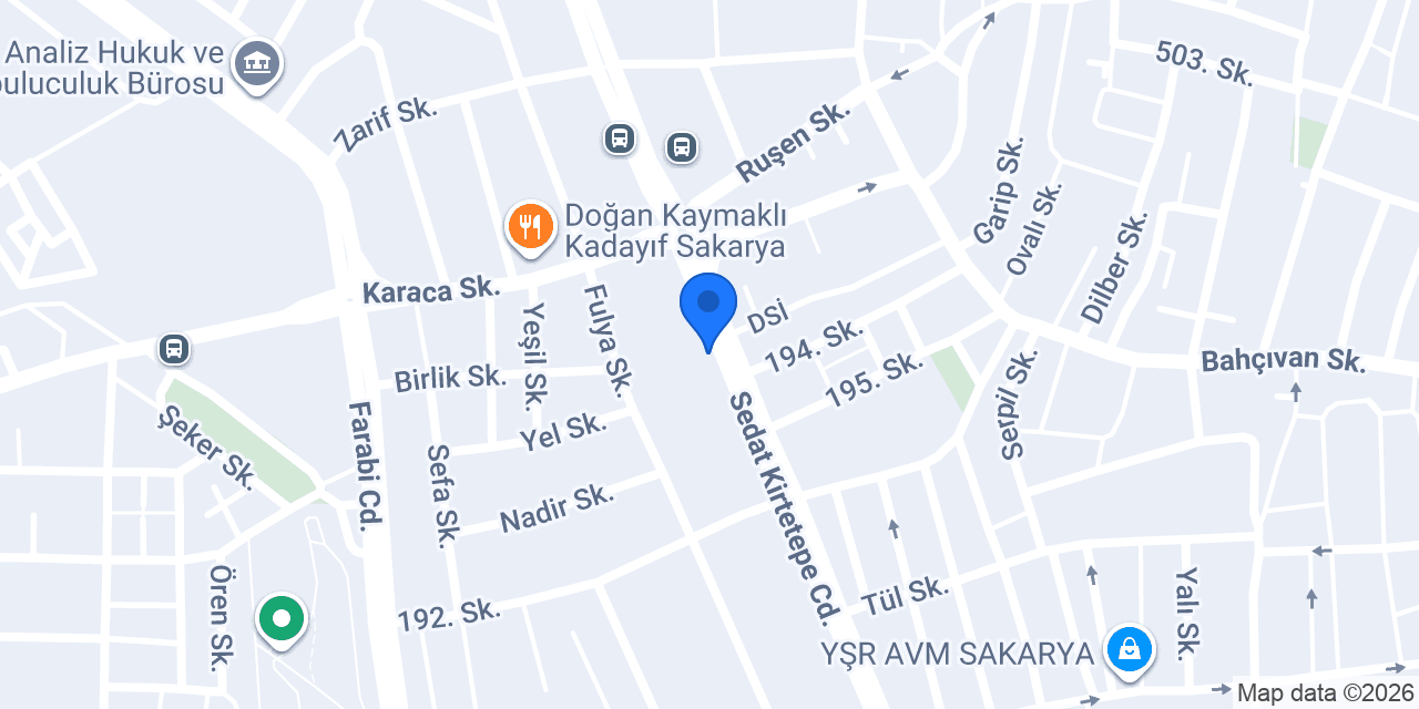 Akgünler Hukuk Bürosu konumu