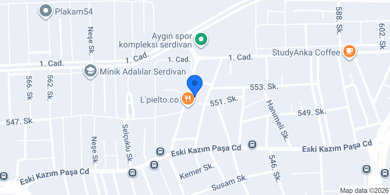 Nursun Güneş Pasta Akademisi konumu