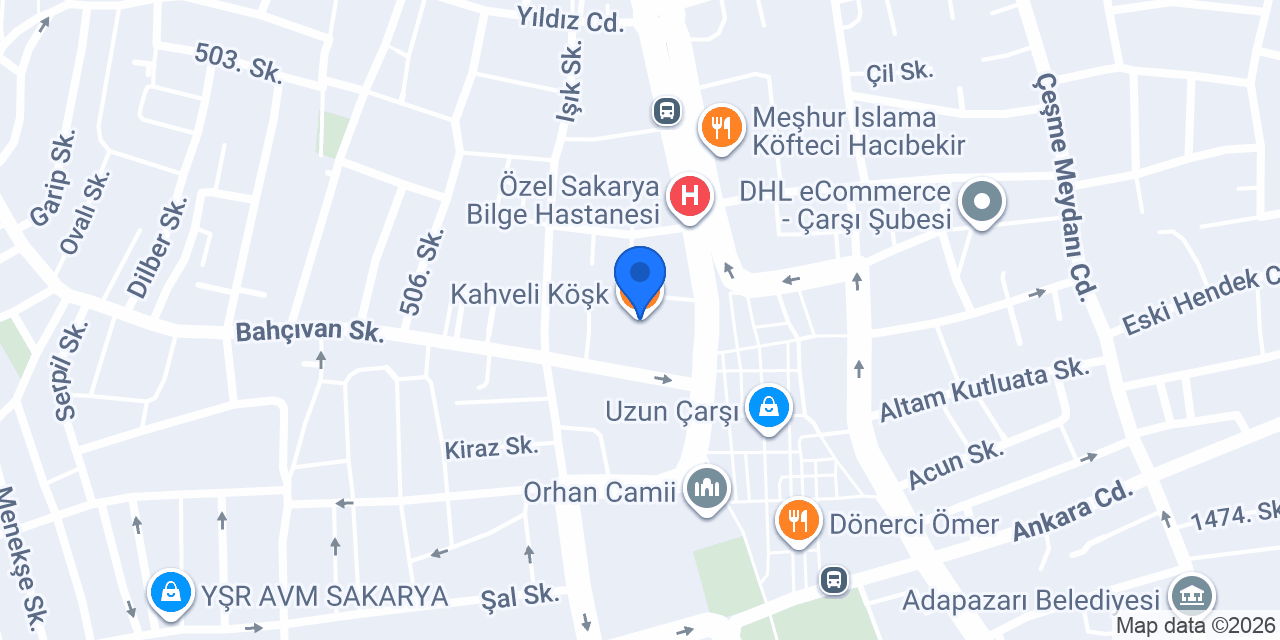Kahveli Köşk konumu